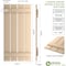 Ekena Millwork Rustic Four Board Spaced Board-n-Batten Smooth Faux Wood Shutters, 23 1/2W x 54H, PR SHUBSS23X54SMPR - alternate 6